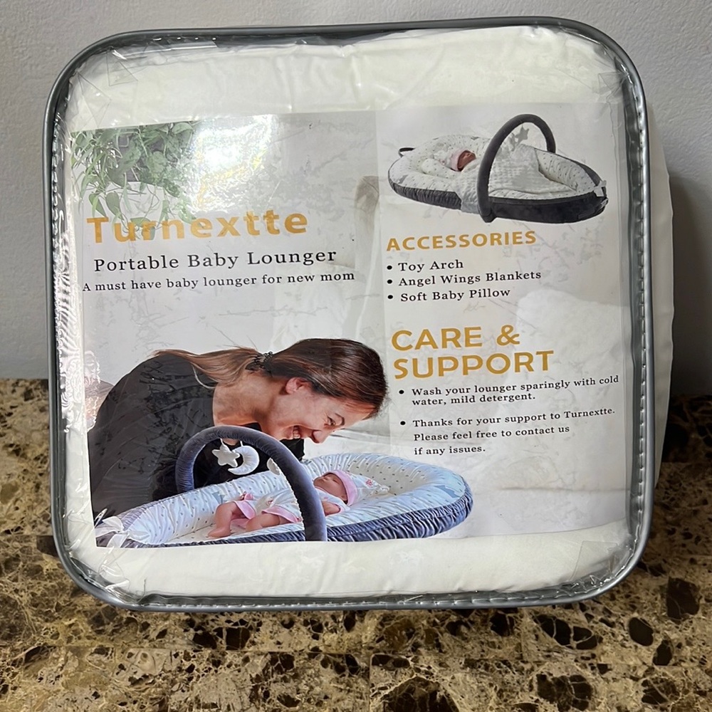 White baby support care